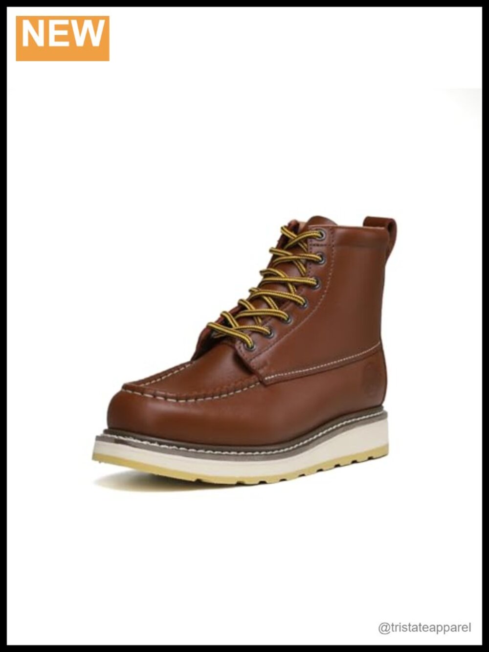 Men's Soft Toe Work Boots Waterproof Non-Slip Oil Resistant 6 Inch Wedge